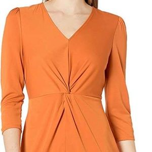 Lark & Ro Women's Long Sleeve Twist Front Dress Size XS